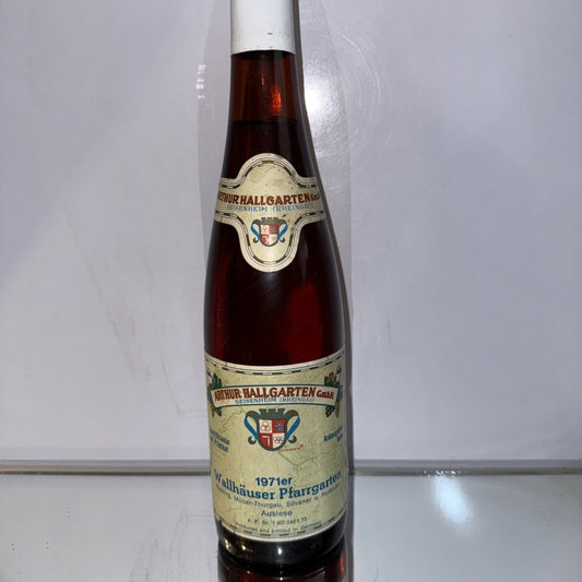 1971 Arthur Hallgarten Geisenheimer Wallhäuser Pfarrgarten Riesling Auslese