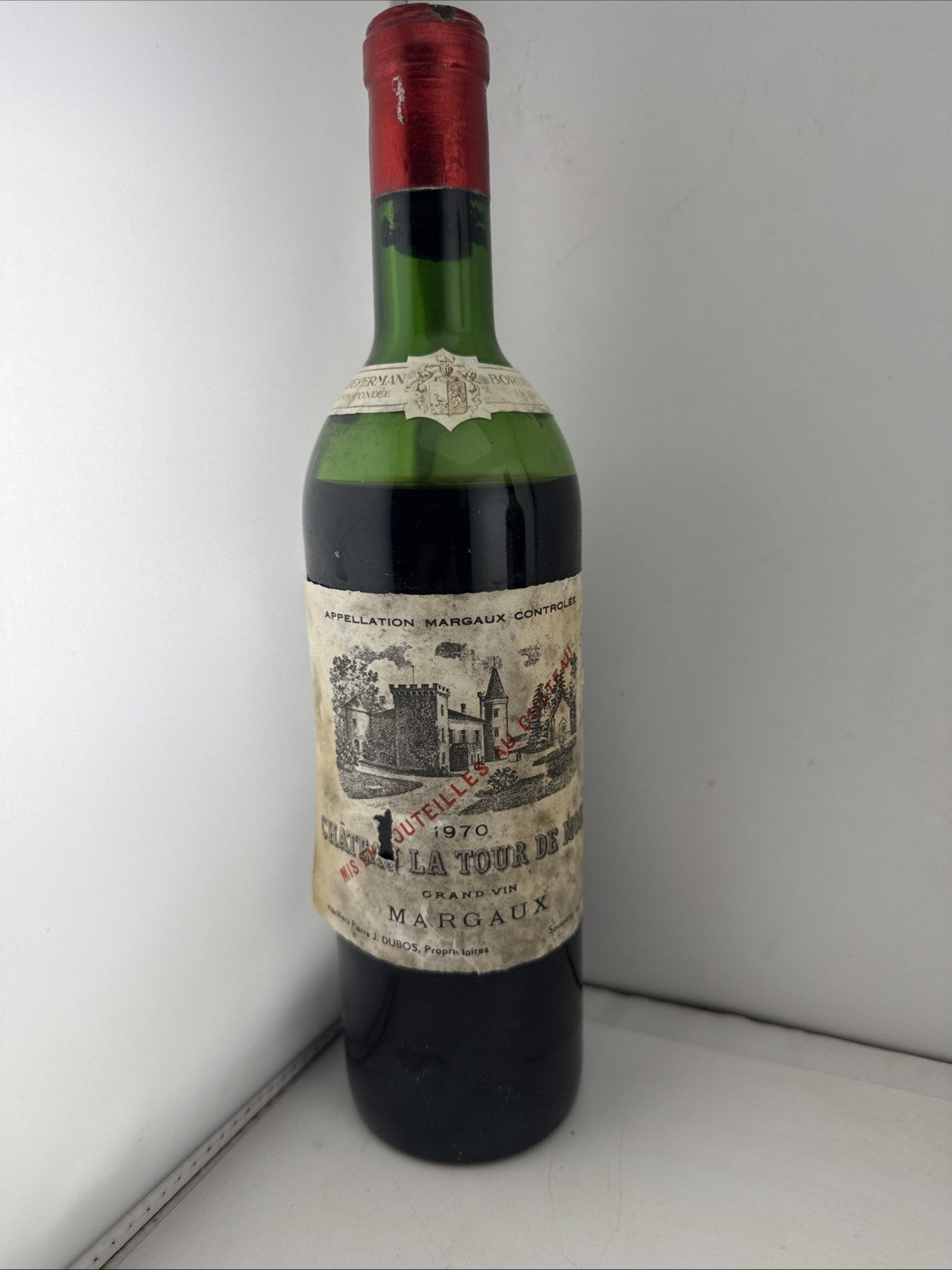 1970 Château La Tour de Mons Margaux Bordeaux Red Wine 75cl Vintage( Poor Label)