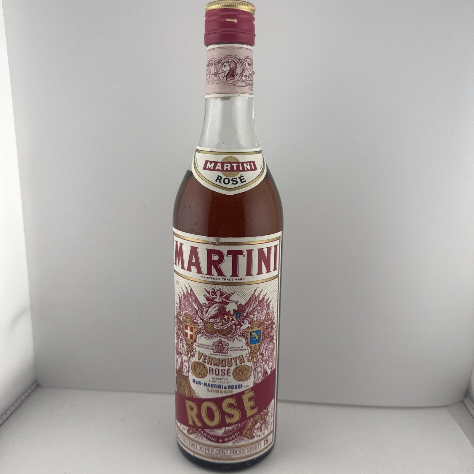 Vintage Martini Rosé Vermouth UK Bottled 75cl ~1970 Very Rare Now!