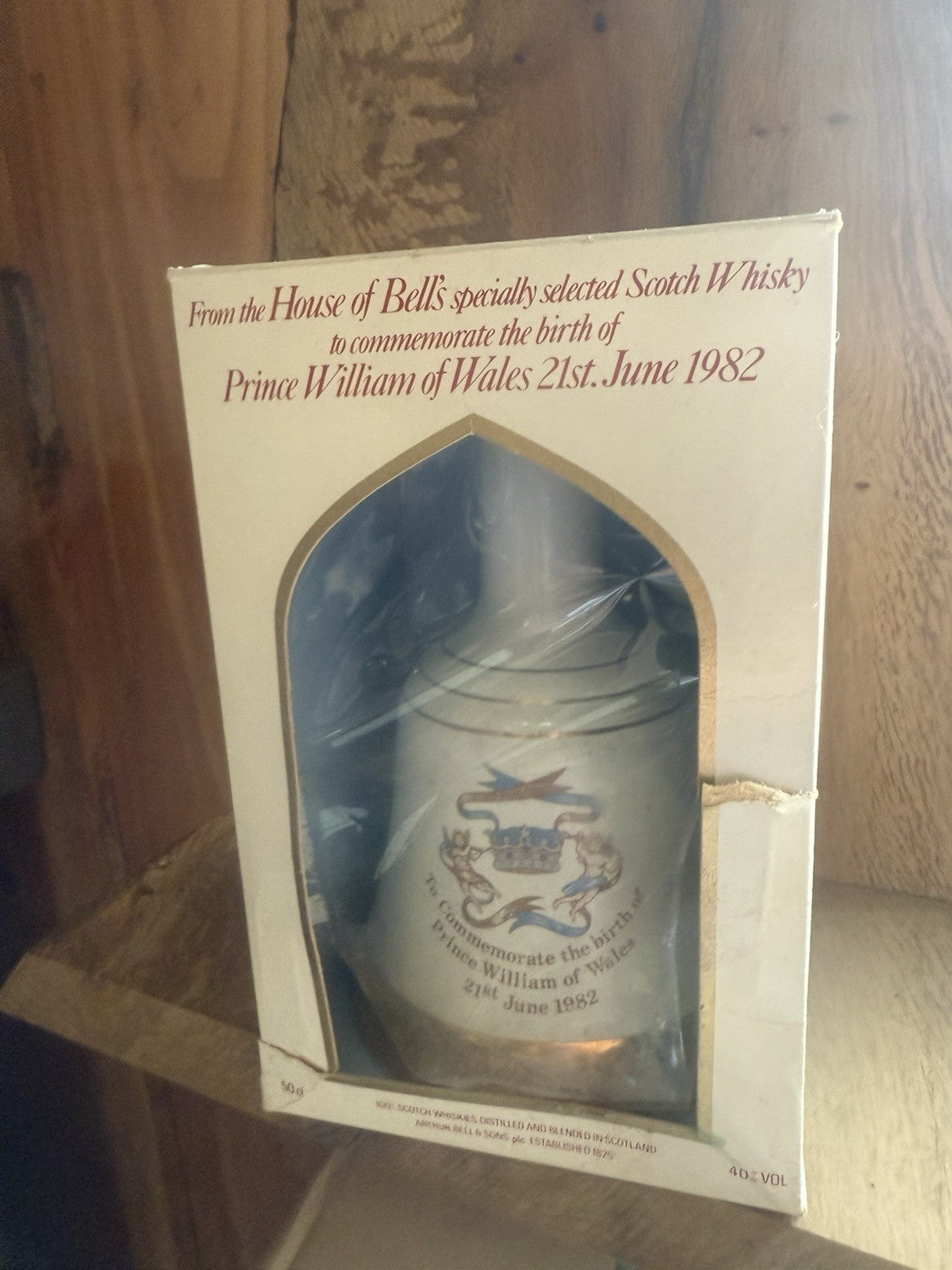 Full decanter of Bells Whisky 50cl Bottled 1982 vintage matured collectable roya