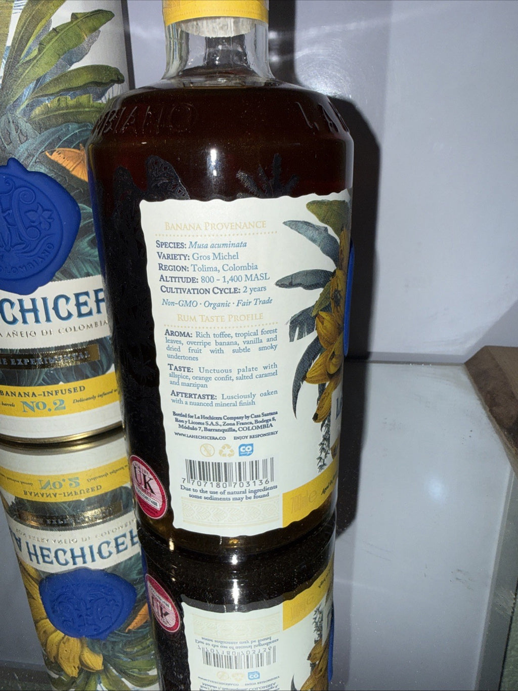 La Hechicera Experimental Banana Infused No.2, limited edition Colombian rum2021