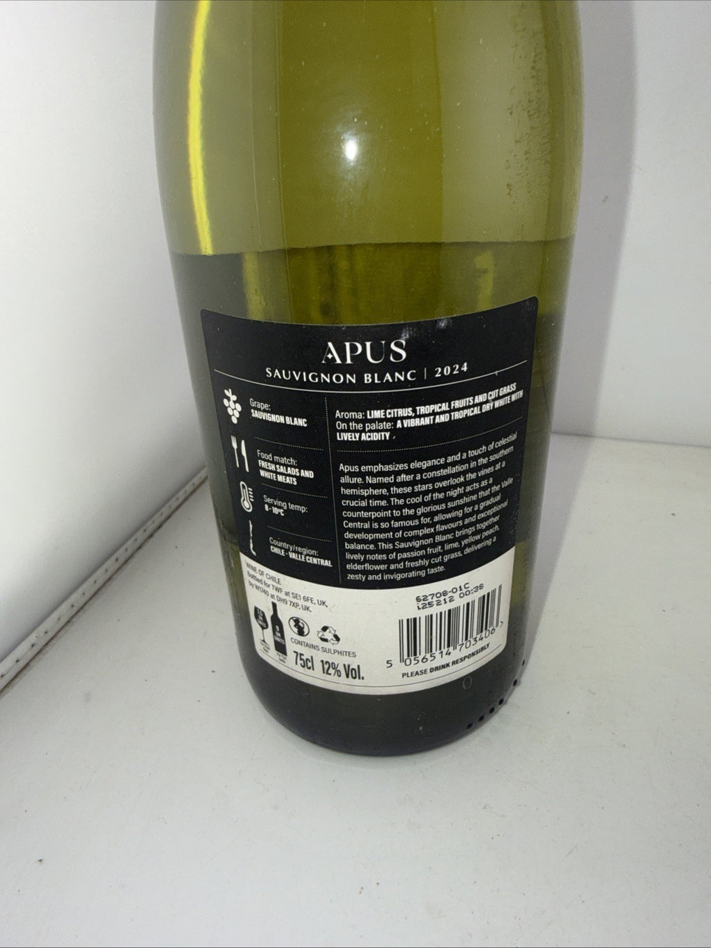 Apus Sauvignon Blanc 2024 Chilean White Wine 75cl 12% ABV
