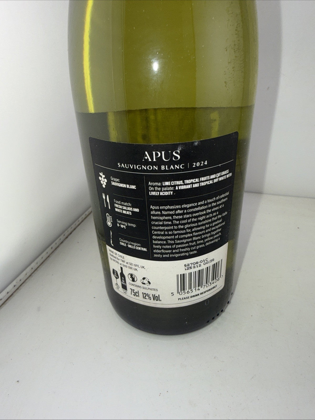 Apus Sauvignon Blanc 2024 Chilean White Wine 75cl 12% ABV