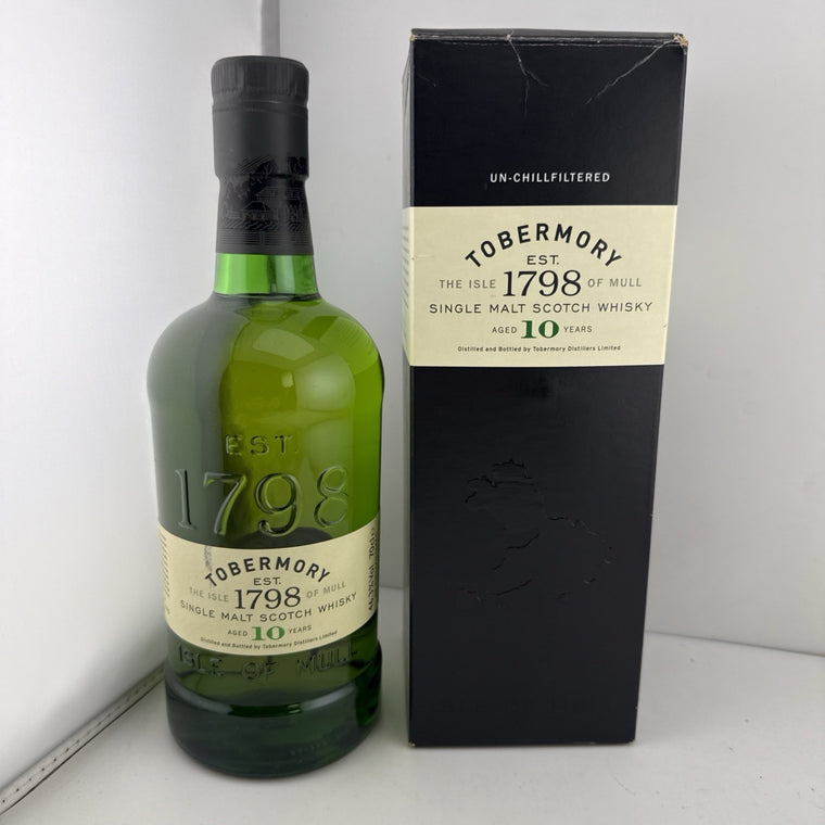 Tobermory 10 Year Old Single Malt Scotch Whisky 70cl + Box (Older) Version)