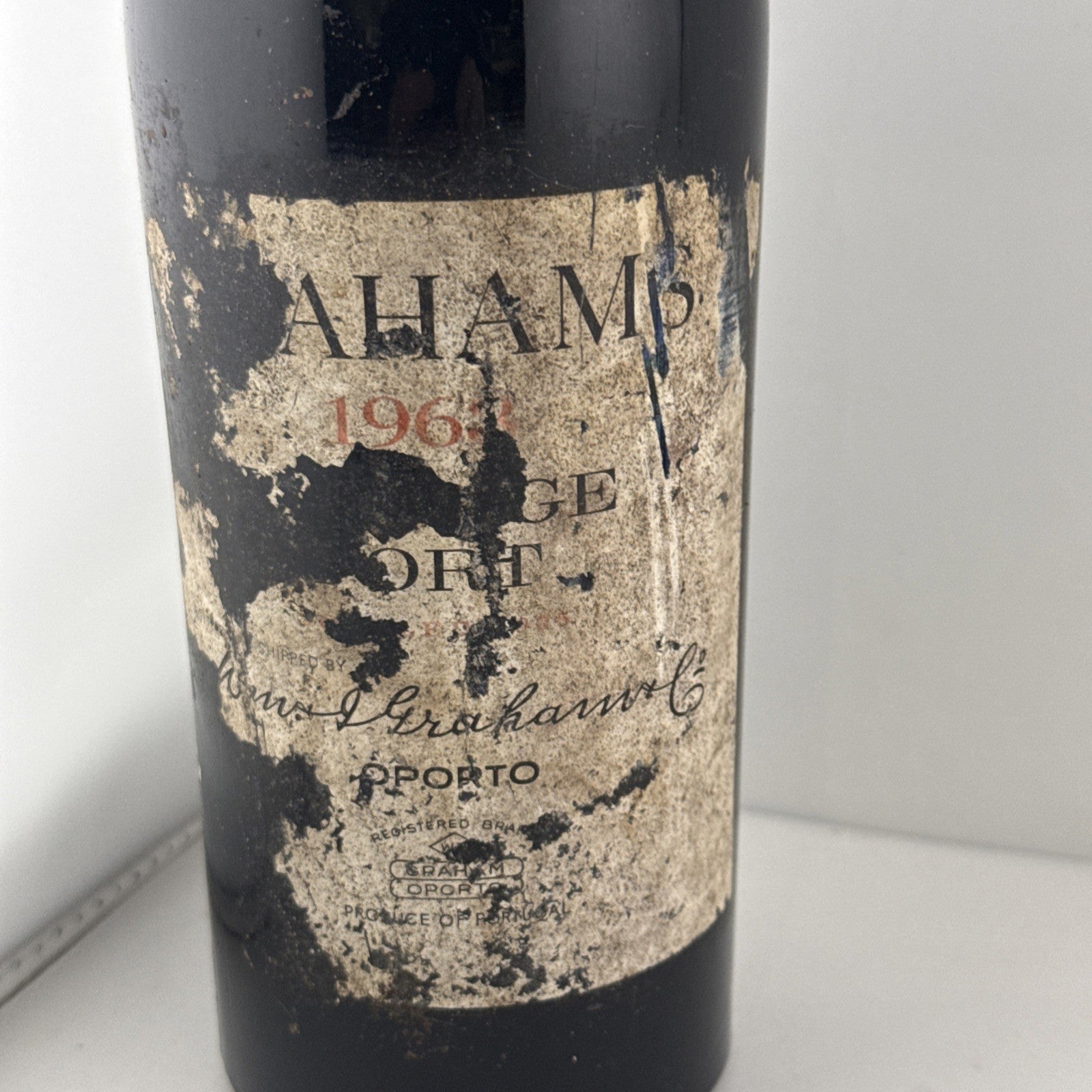 Grahams 1963 Vintage Port 75cl Damaged Label