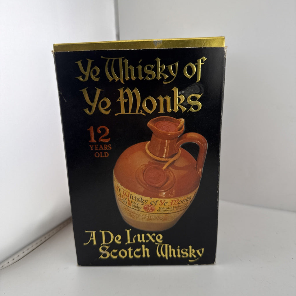 Ye Whisky of Ye Monks 12 Year Old Ceramic Decanter + Box