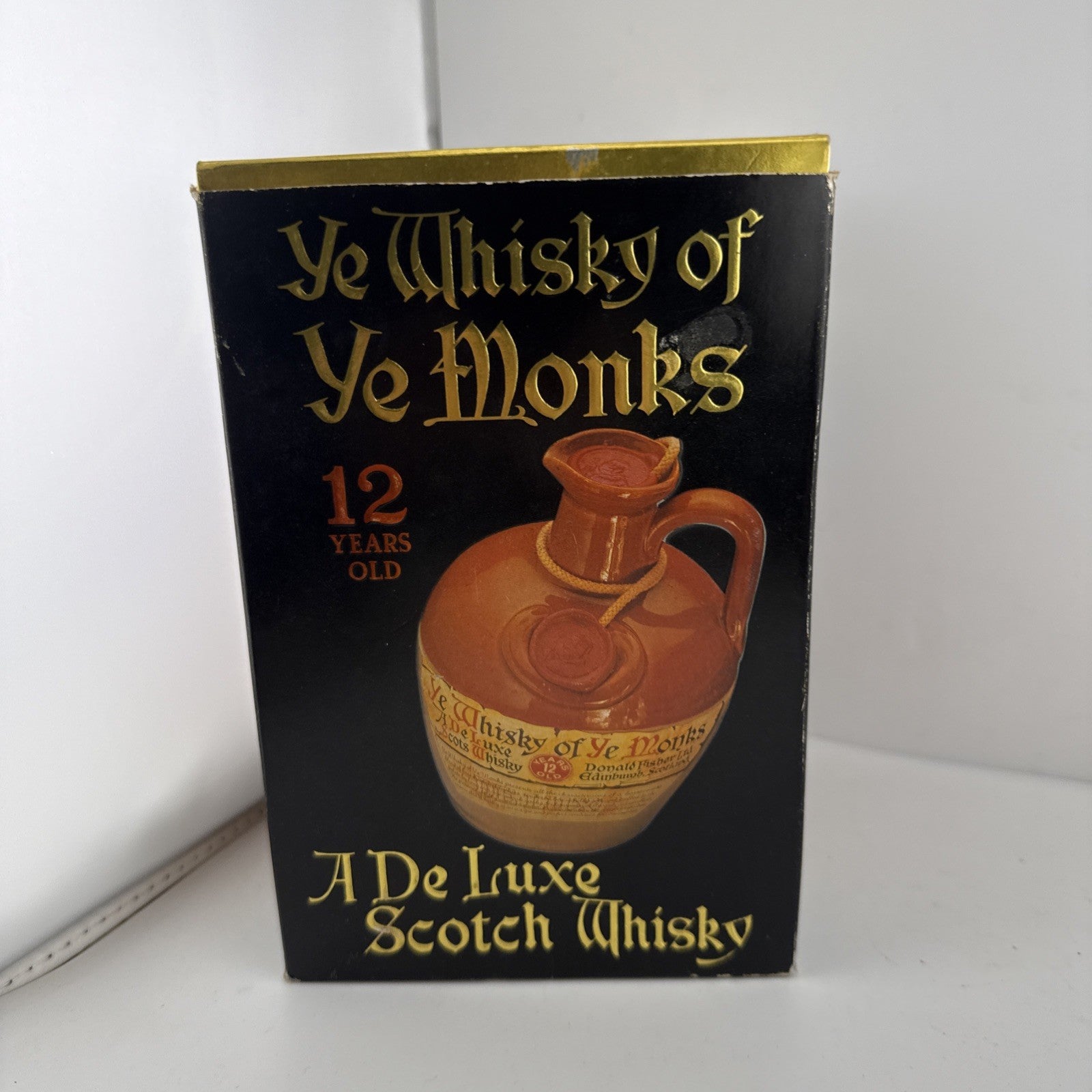 Ye Whisky of Ye Monks 12 Year Old Ceramic Decanter + Box
