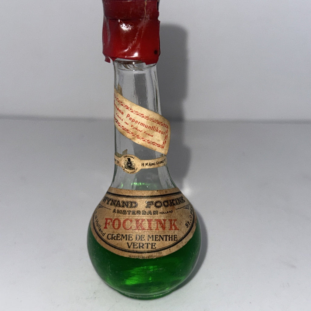 Vintage Wynand Fockink Crème de Menthe Verte Miniature c1950 Dutch Liqueur