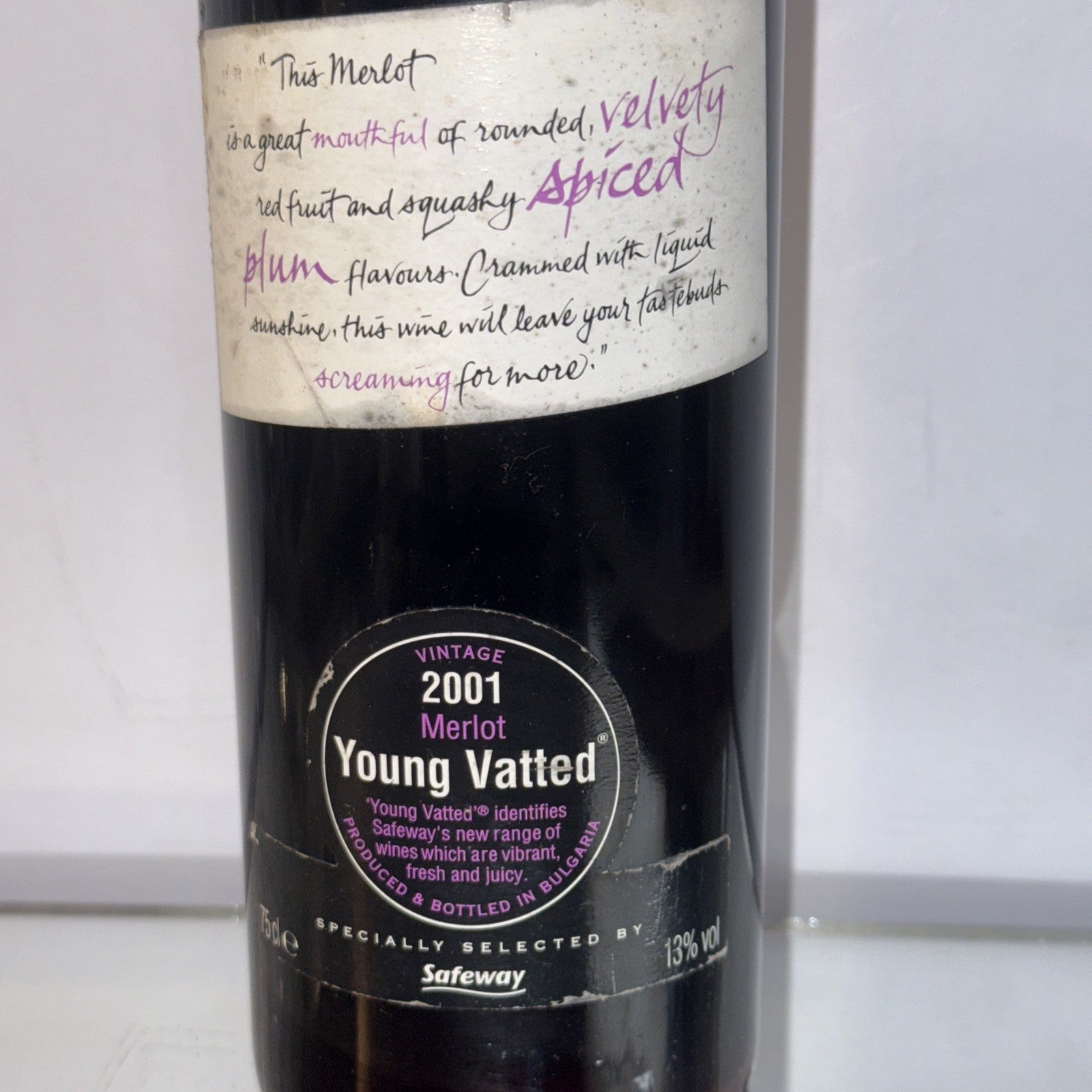 Safeway Bulgarian Merlot 2001