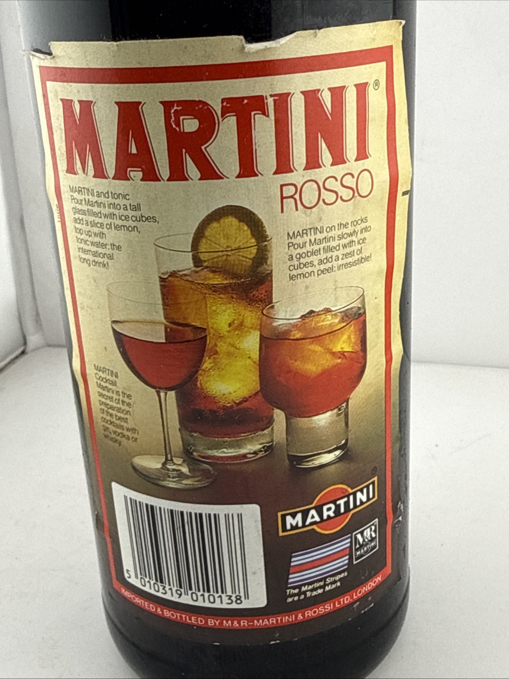1980s Martini Rosso Vermouth 75cl Vintage Italian Aperitif