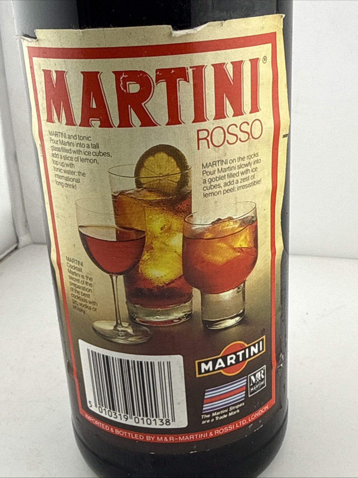 1980s Martini Rosso Vermouth 75cl Vintage Italian Aperitif