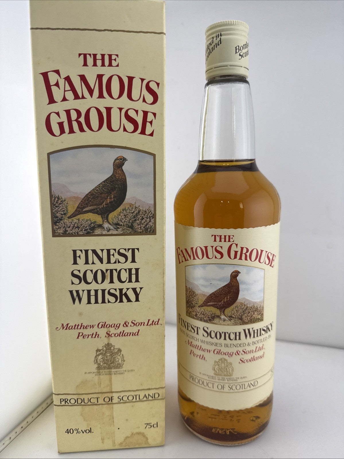 Vintage Famous Grouse Scotch Whisky 75cl Boxed 1980s Blend