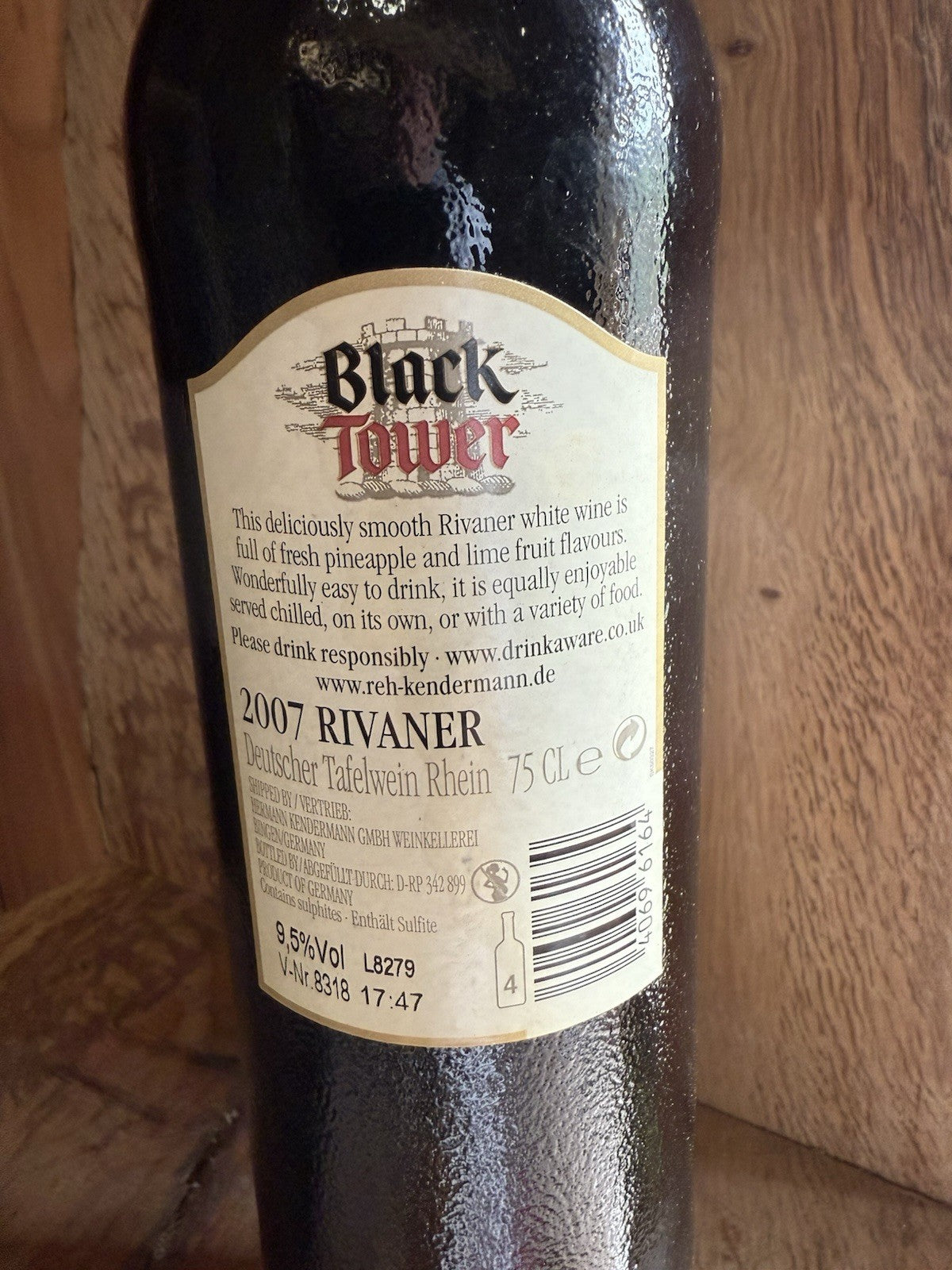 Iconic Black Tower Wine 2007 Vintage