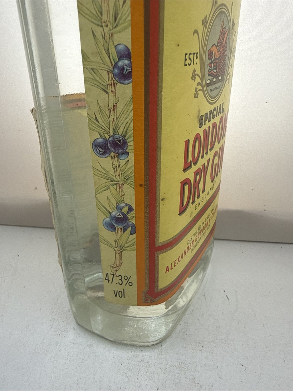 Gordon's Special London Dry Gin — 1L 47.3% — 1980s Export — Collectable Bottle