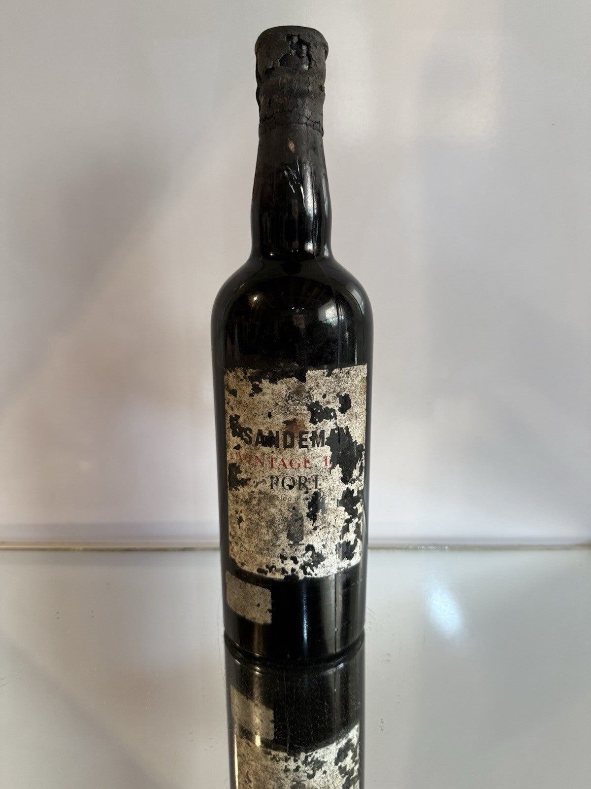 Sandemans 1965 vintage port Labels In Poor Cond. Capsule Intact