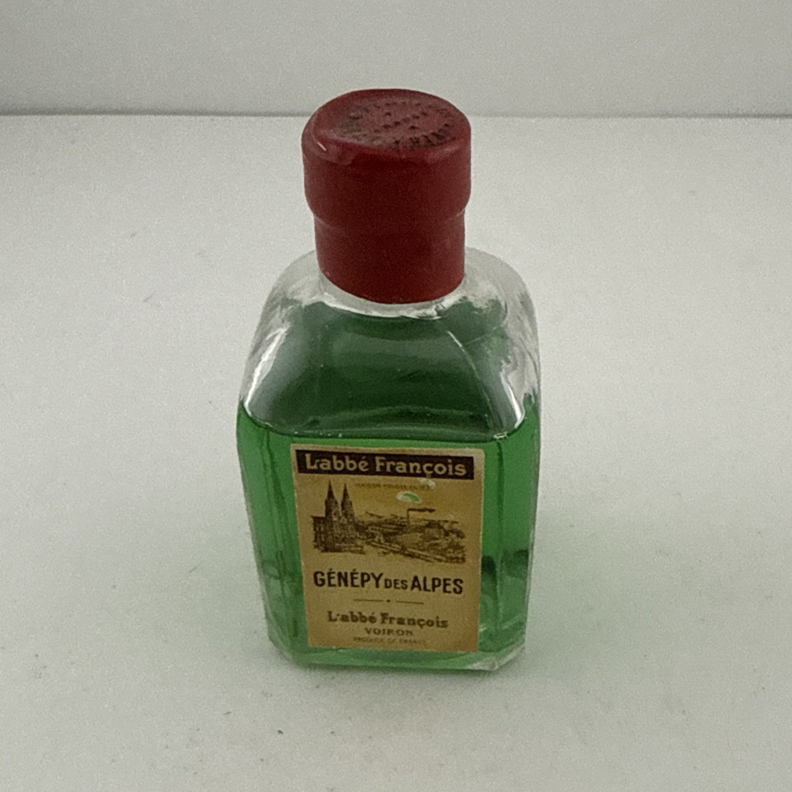 Vintage L’Abbé François Génépy des Alpes Miniature Herbal Liqueur Voiron France