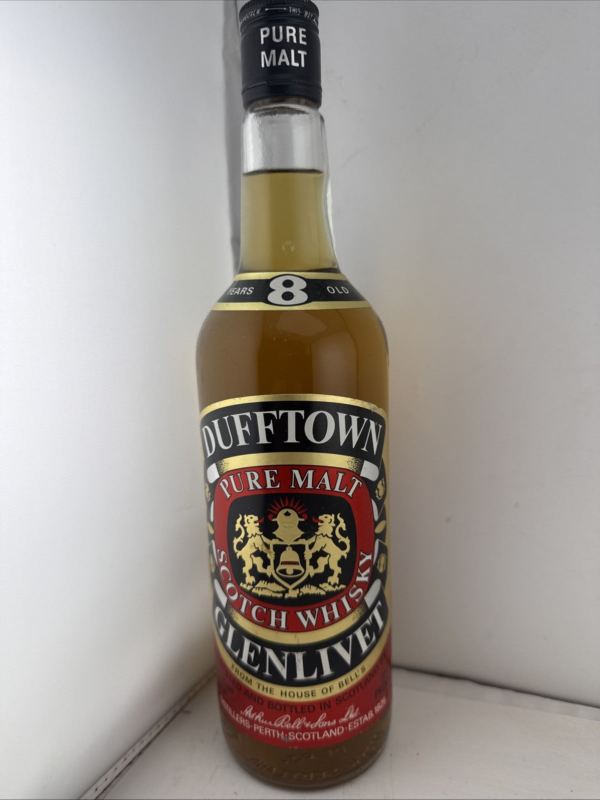 Dufftown Glenlivet 8 Year Old Pure Malt Scotch Whisky 1970s 26⅔floz  Cheapest Uk