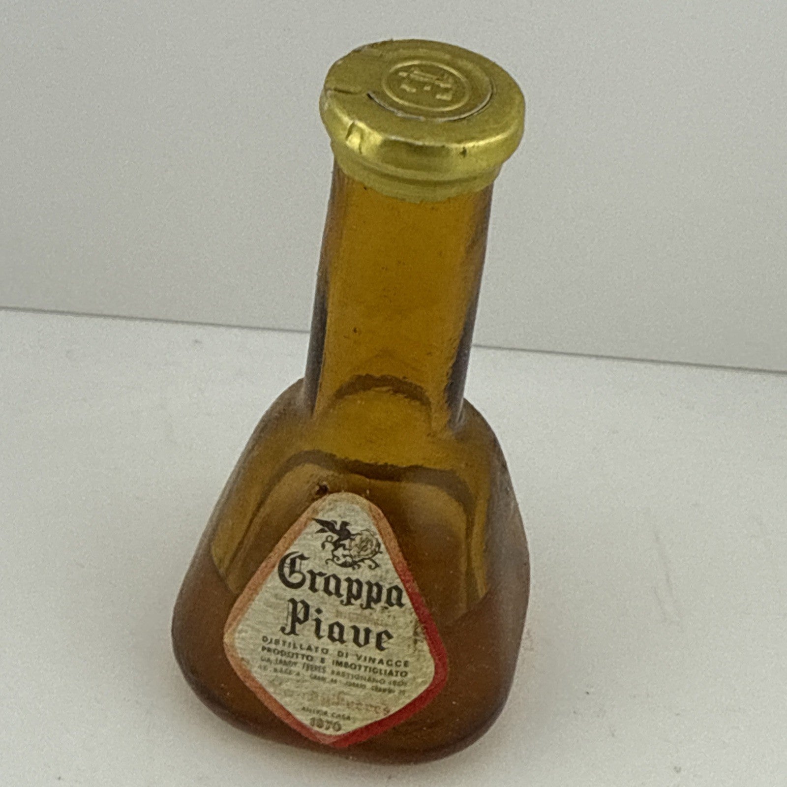1960s Grappa Piave Italian grape spirit miniature