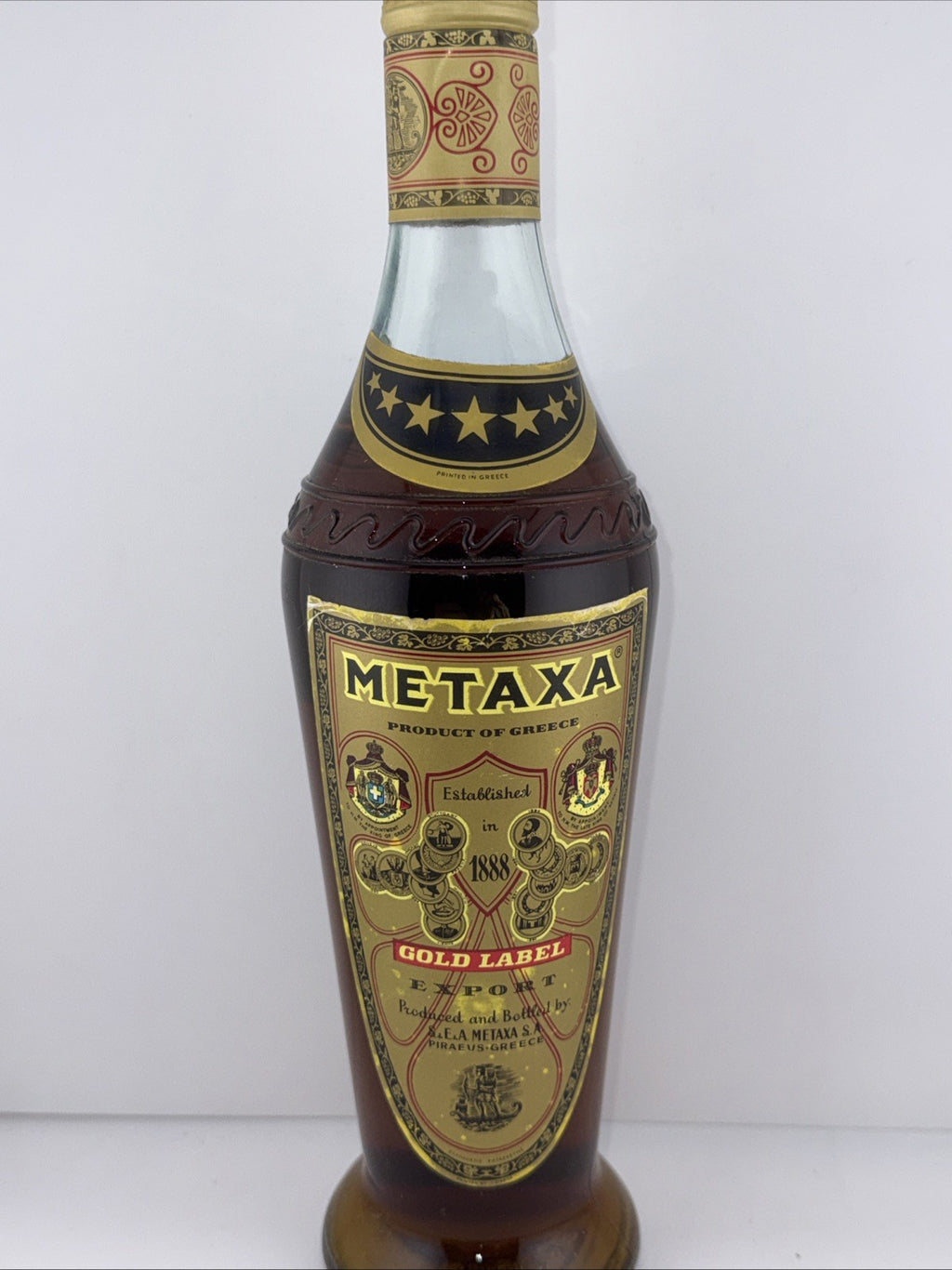 Metaxa 5 Stars 70cl 40% ABV), the flagship Greek spirit 1960s/70s