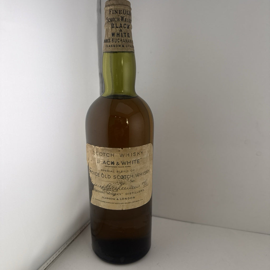 James Buchanan And Co "Black And White " Whisky From Pre War Era 30s/40s Full