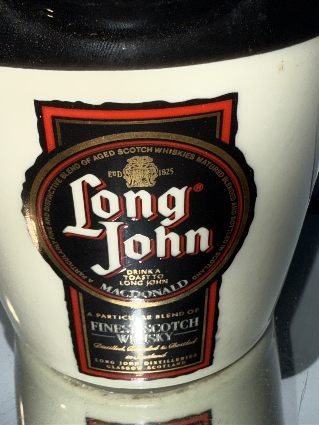 Long John 12 Year Old Blended Scotch Whisky (43% ABV) 1970s Promotional Decanter