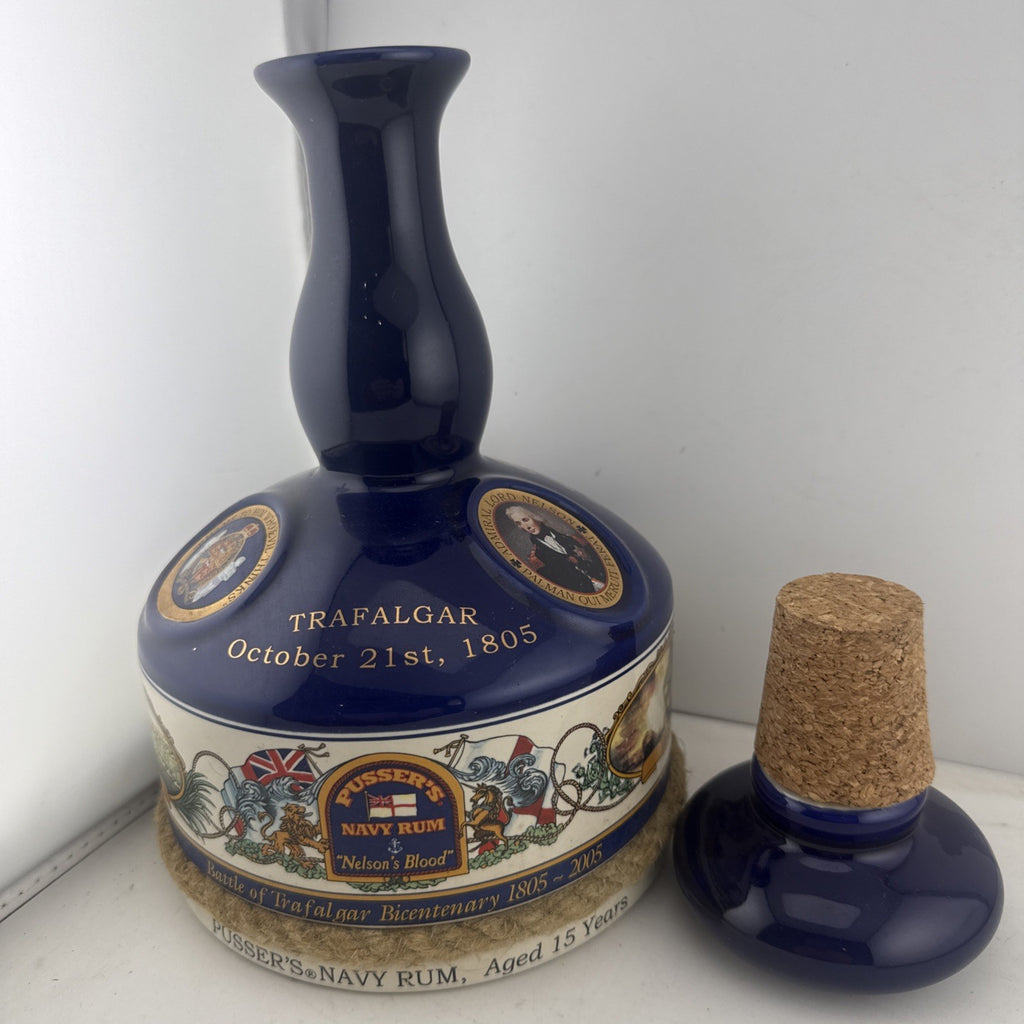 Pusser’s Navy Rum Trafalgar Bicentenary 2005 15 Year Ceramic Decanter 1L Full