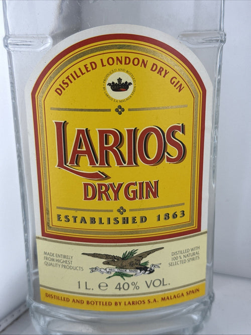 Larios Dry Gin 1L 40% Spain Older Bottle Sealed 1980s
