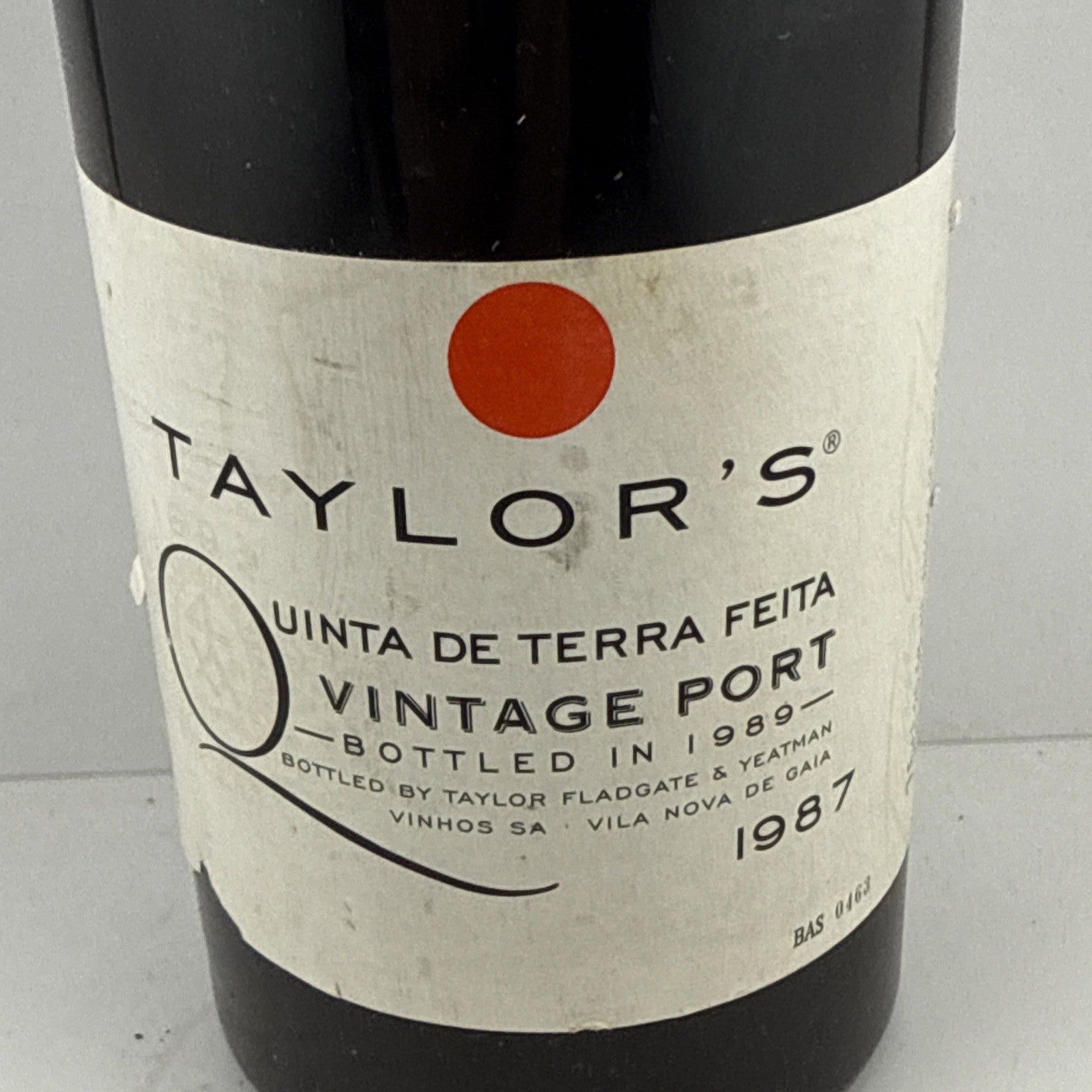 Taylor’s Quinta de Terra Feita Vintage Port Vintage 1987 Bottled in 1989