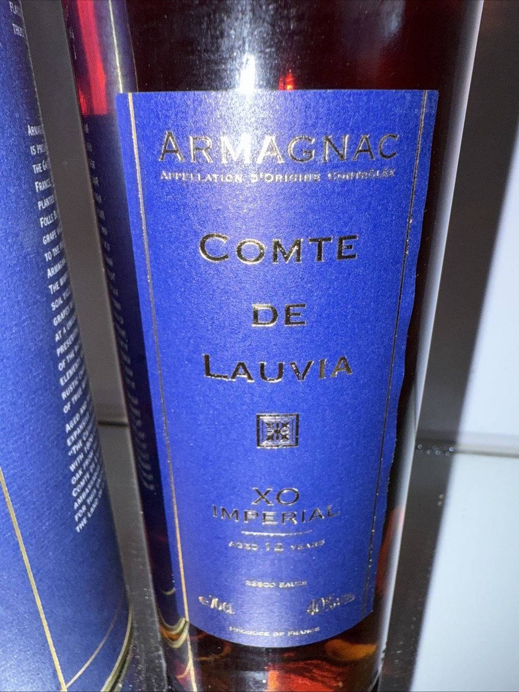 Comte de Lauvia XO Imperial Armagnac, aged 12 years 70cl 40%abv