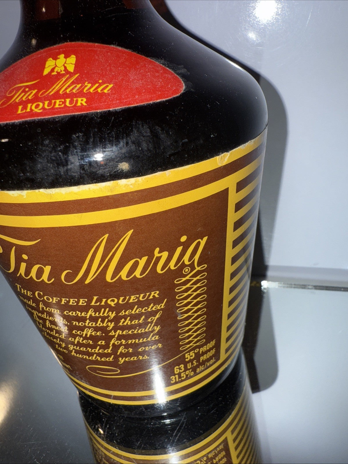 TIA MARIA LIQUEUR  33 1/3 Fl Oz 55 Proof VANILLA & FINE COFFEE LIQUEURS 1970s