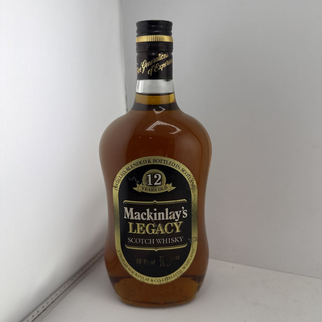 Mackinlay’s Legacy 12 Year Old Scotch Whisky 75cl 70 Proof 1970s