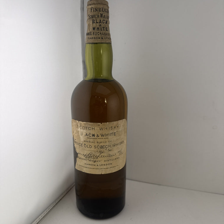 Antique Black & White Scotch Whisky Spring Cap Pre War 1920s 1930s