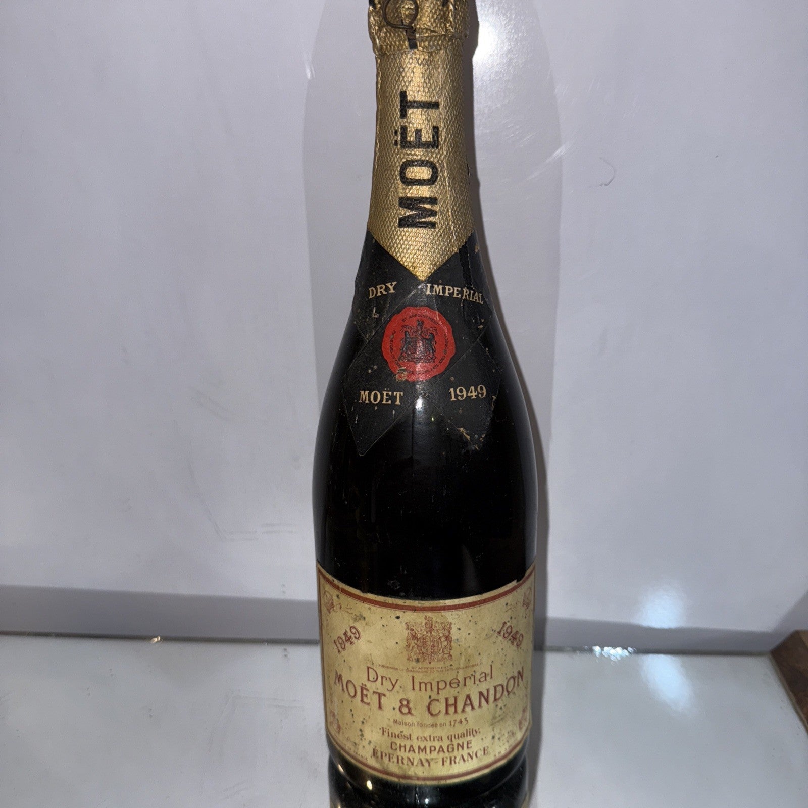 1949 Moët & Chandon Dry Impérial Champagne Flat But Very Good Condition For Year