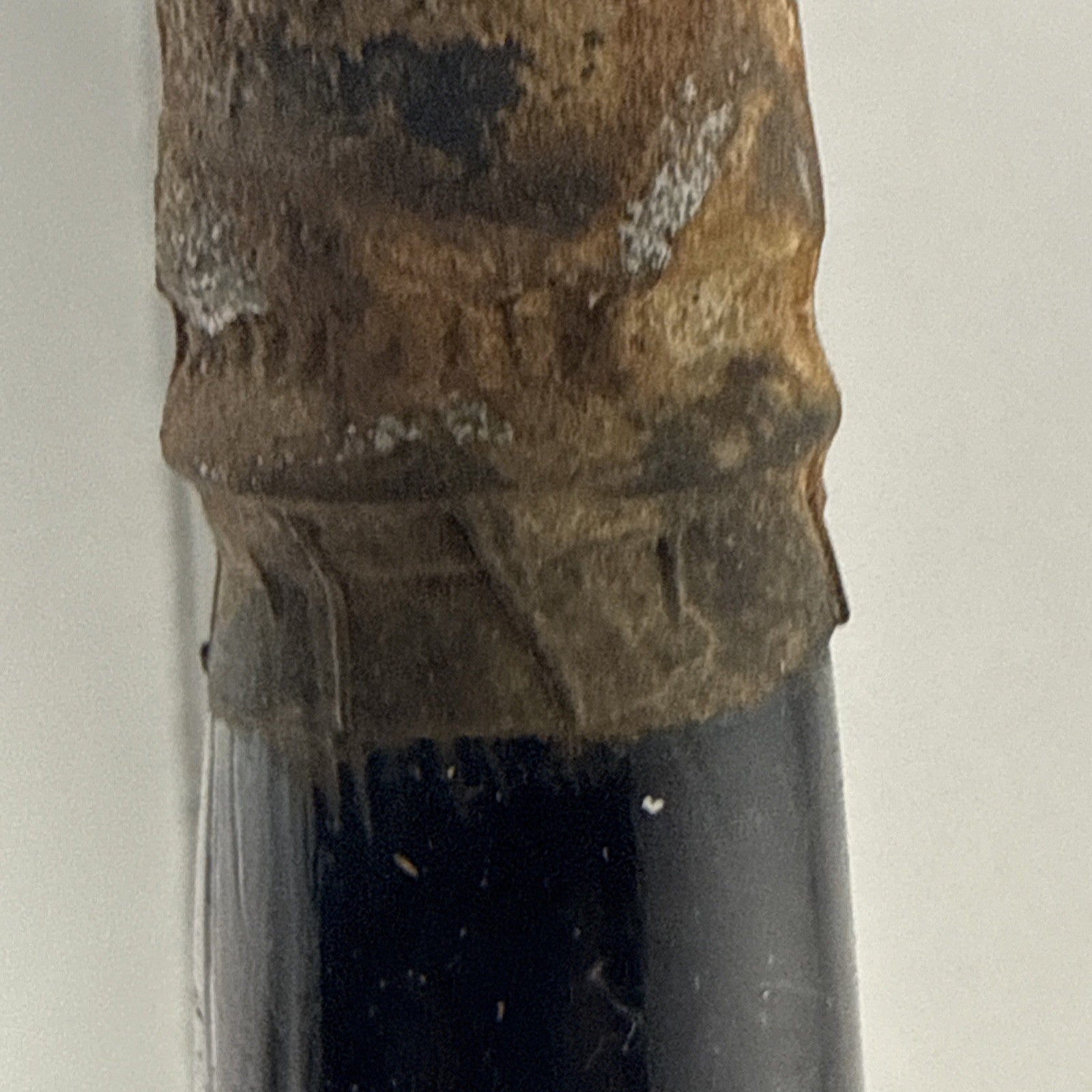 Old Full Sealed Sherry Bottle Cork Cap Vintage Hand Blown Glass Late 1800s