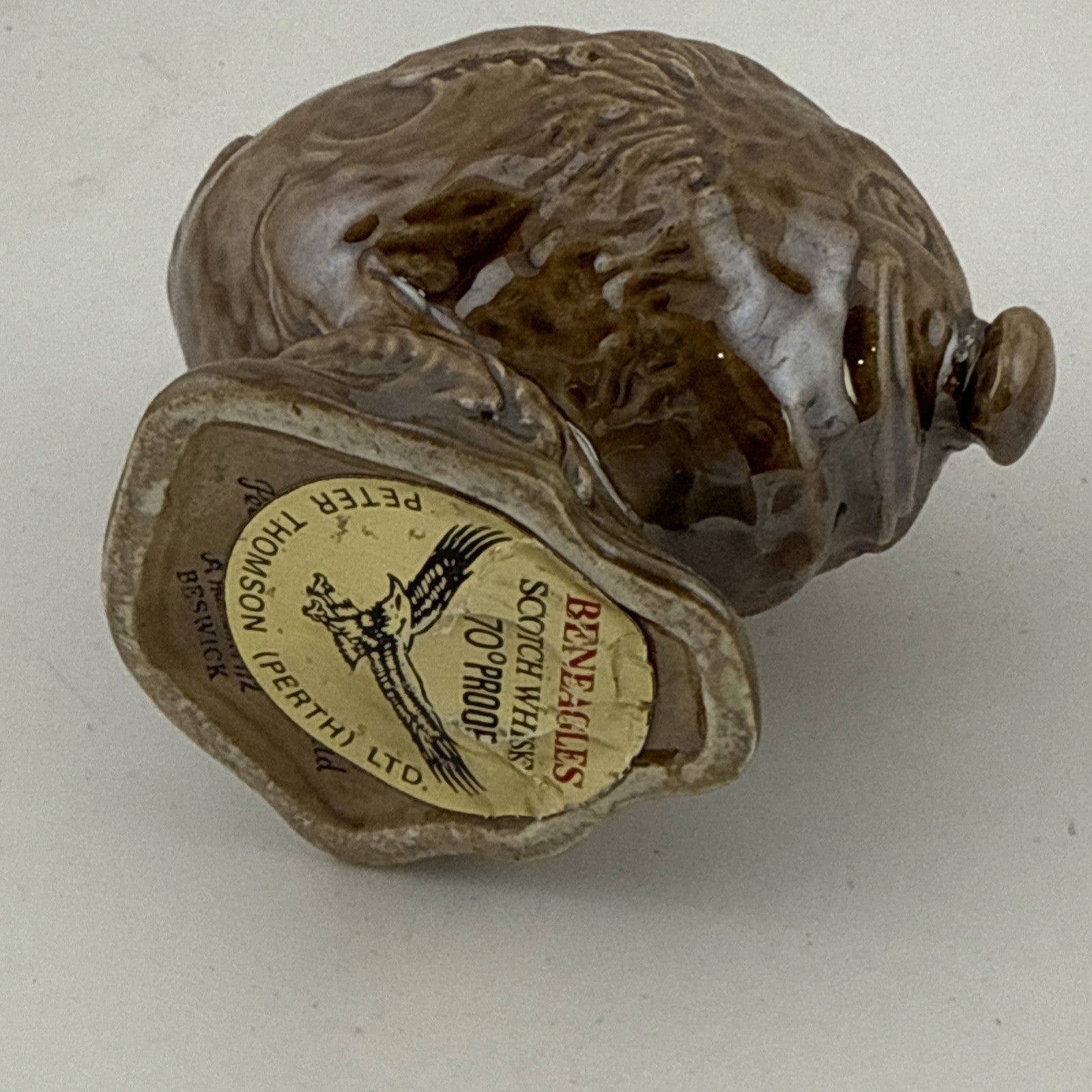 Beneagles Scotch Whisky Miniature Bird Decanter 70 Proof Wade Pottery Empty