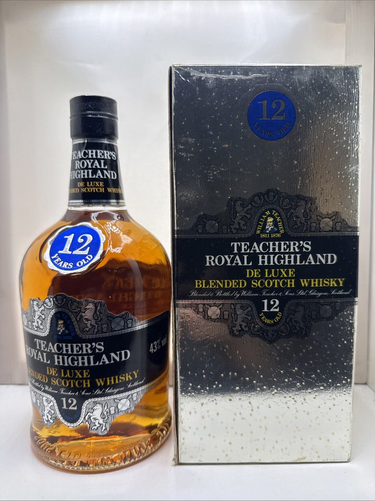 Teacher’s Royal Highland De Luxe 12 Year Old 1980s 75cl 43% Boxed