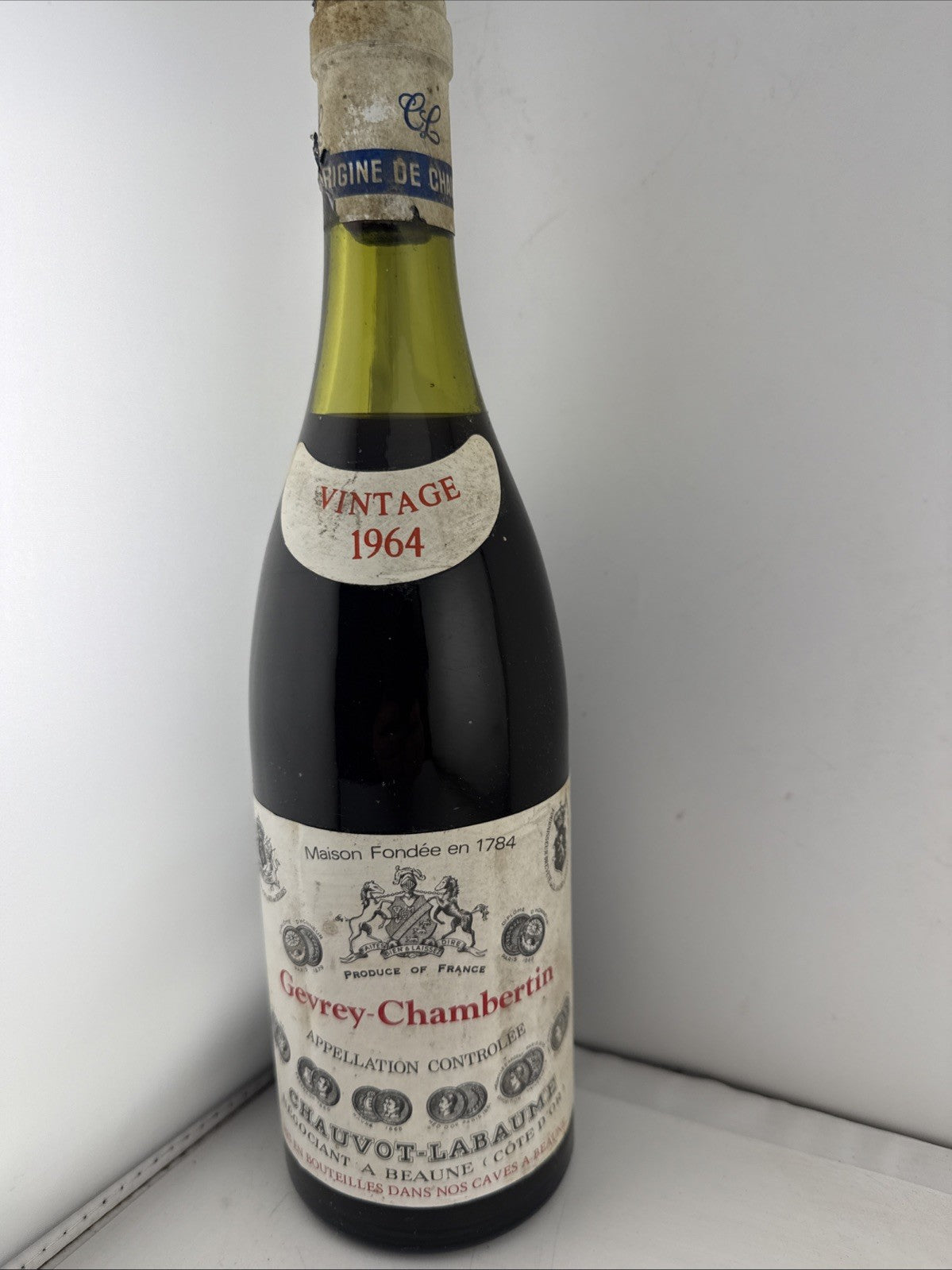 1964 Gevrey-Chambertin Chauvot-Labaume Burgundy Red Wine 75cl Vintage