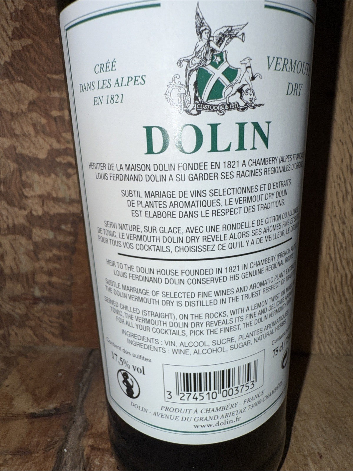 Dolin Dry Vermouth Bottled 1990s