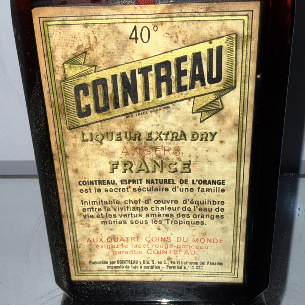 Cointreau 40% Proof Bottled 1960s(?) No Size But Approx 750ml