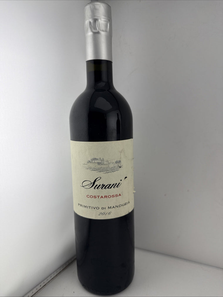 Surani Costarossa Primitivo di Manduria DOC 2016 Italian Red Wine 75cl