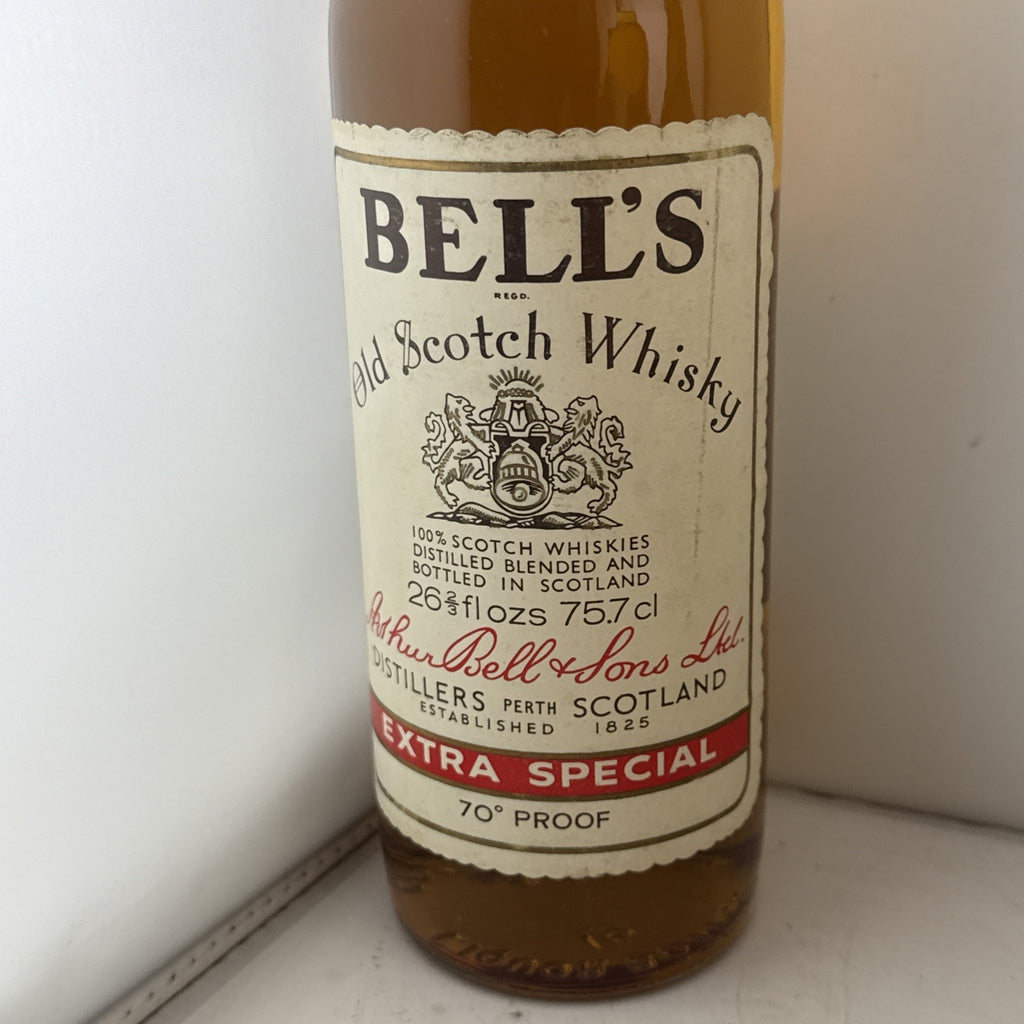 SALE Vintage 1970s Bell’s Extra Special Blended Scotch Whisky, 26⅔ fl oz 70Proof