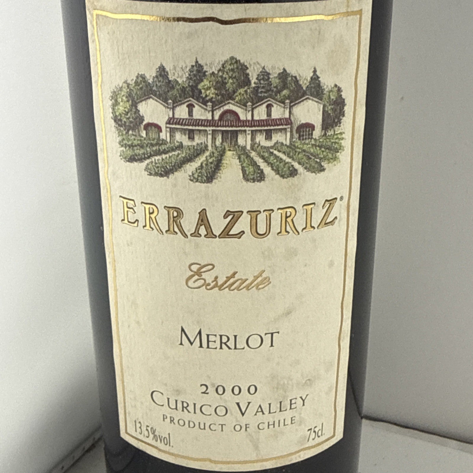 2000 Errazuriz Estate Merlot 75cl Chilean red wine.