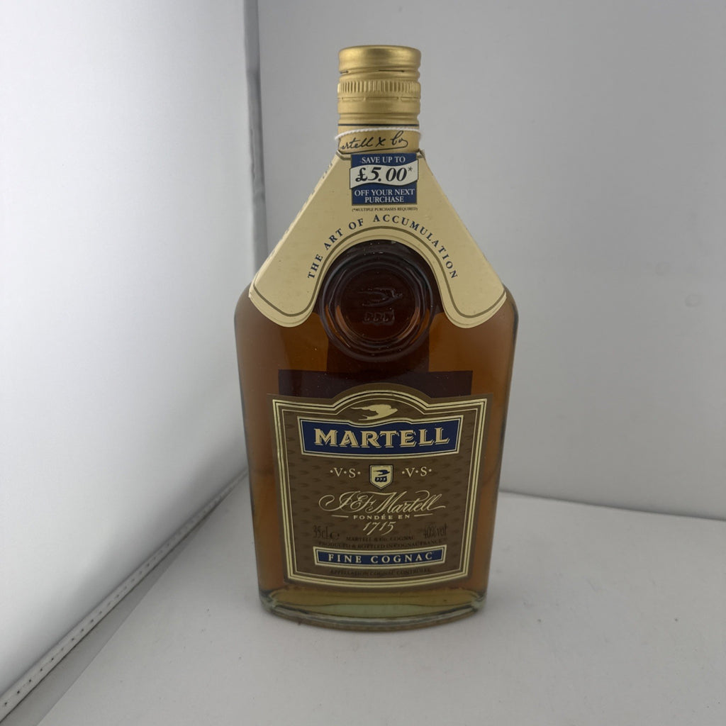1993 Martell VS Fine Cognac 35cl Flask Bottle With Promo Neck Tag