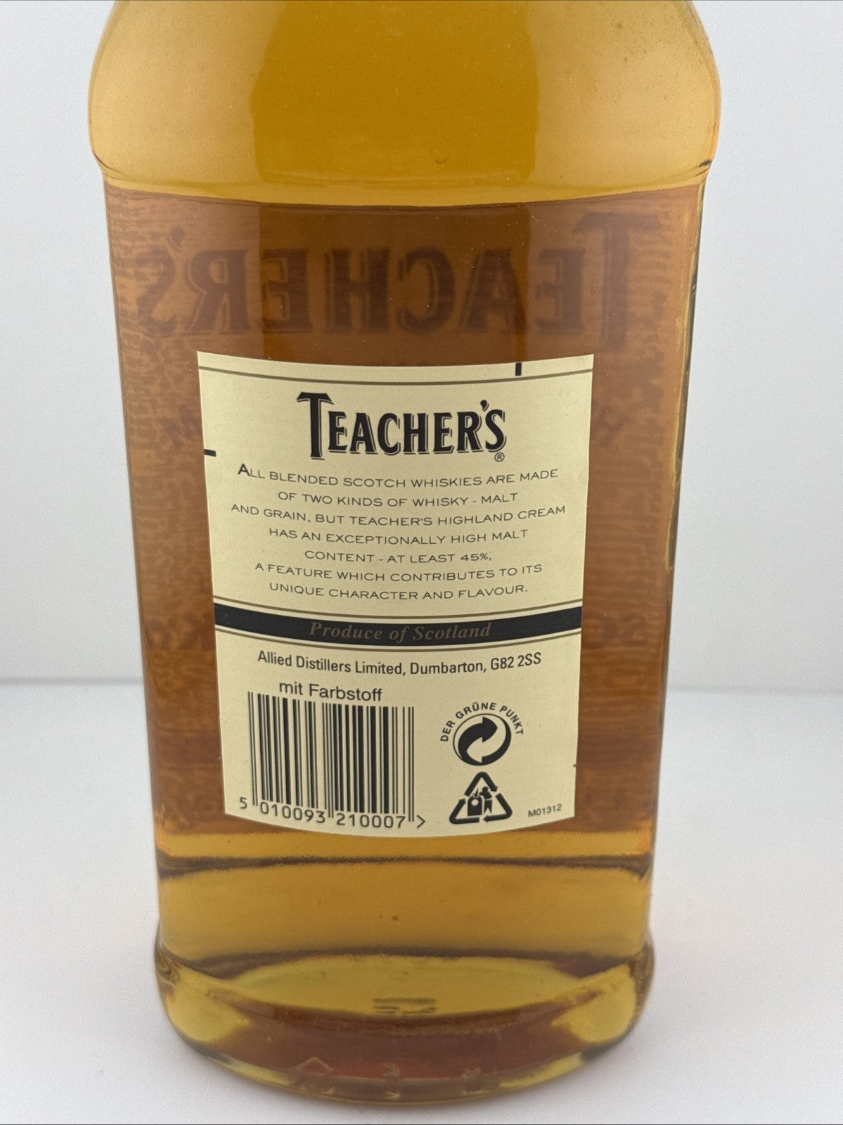 Teachers Highland Cream Whisky Early 90s Bottled 1L 43%abv Export Strength