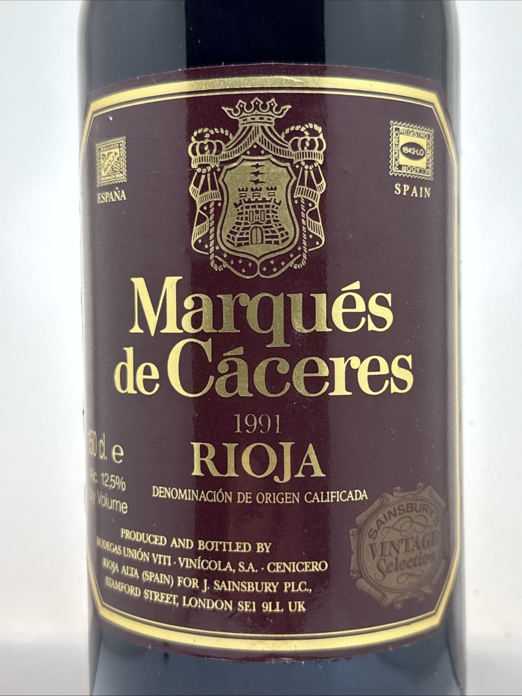 Marqués de Cáceres Rioja 1991 — Sainsbury's Vintage Selection — 1.5L