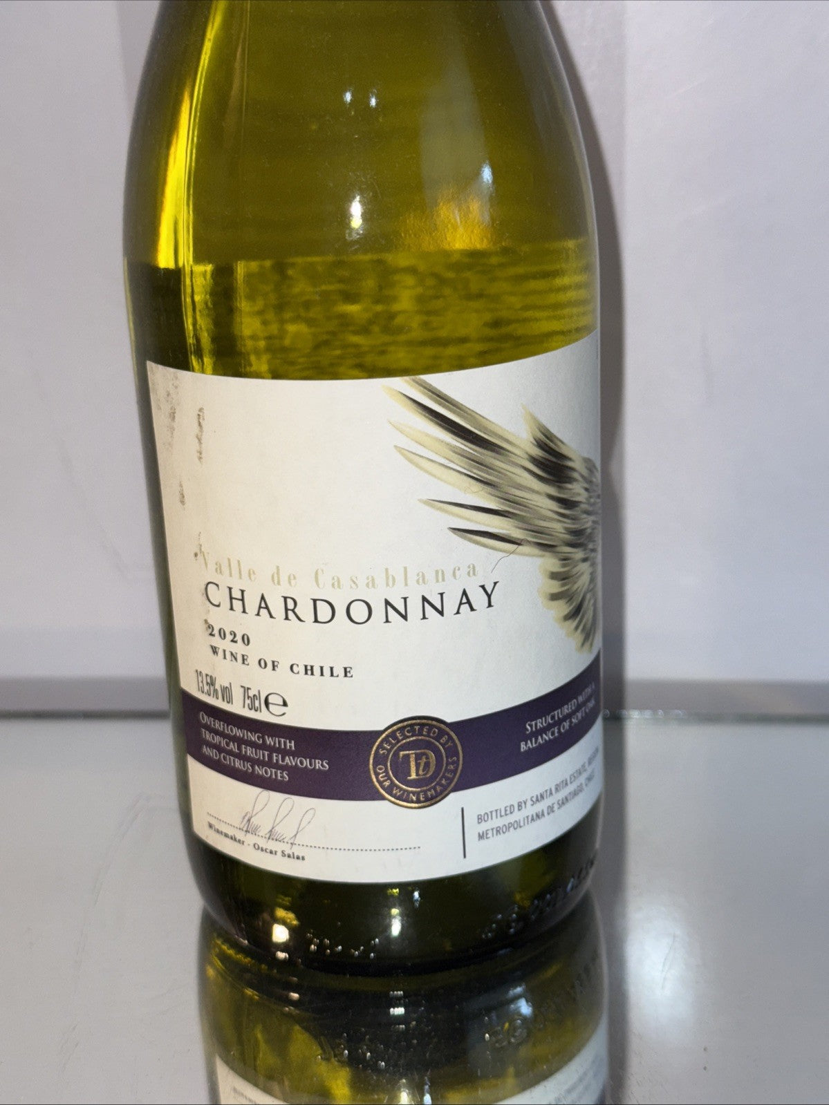 75 cl (750 ml) bottle of Santa Rita Estate Reserva Chardonnay 2020