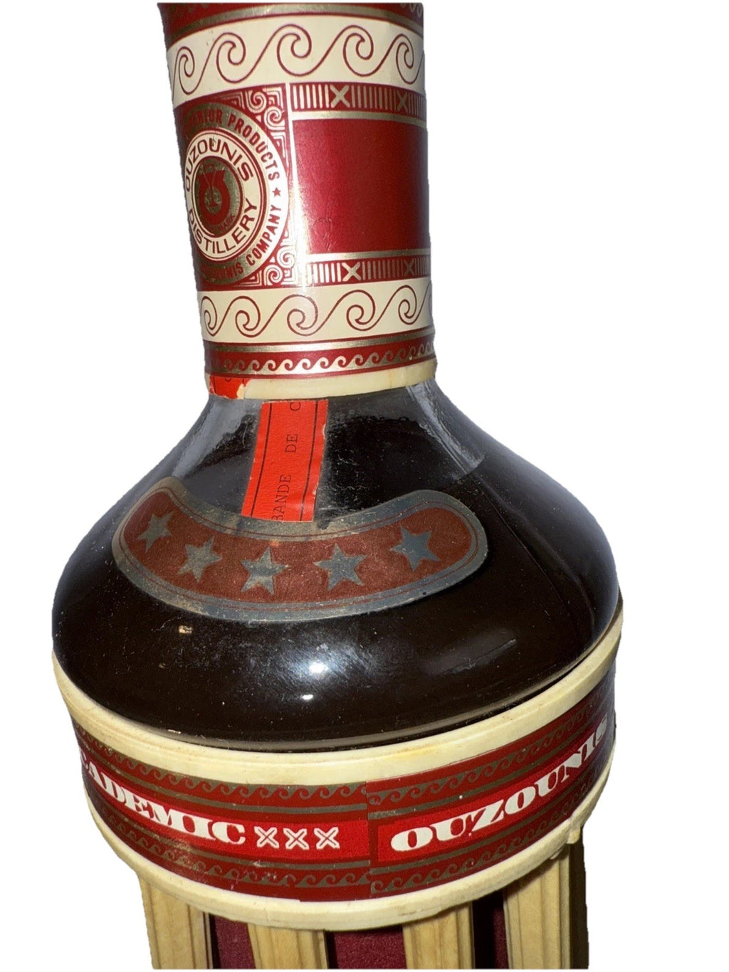 1974 bottle of Academic 5 Star Brandy from the Ouzounis Distillery Company