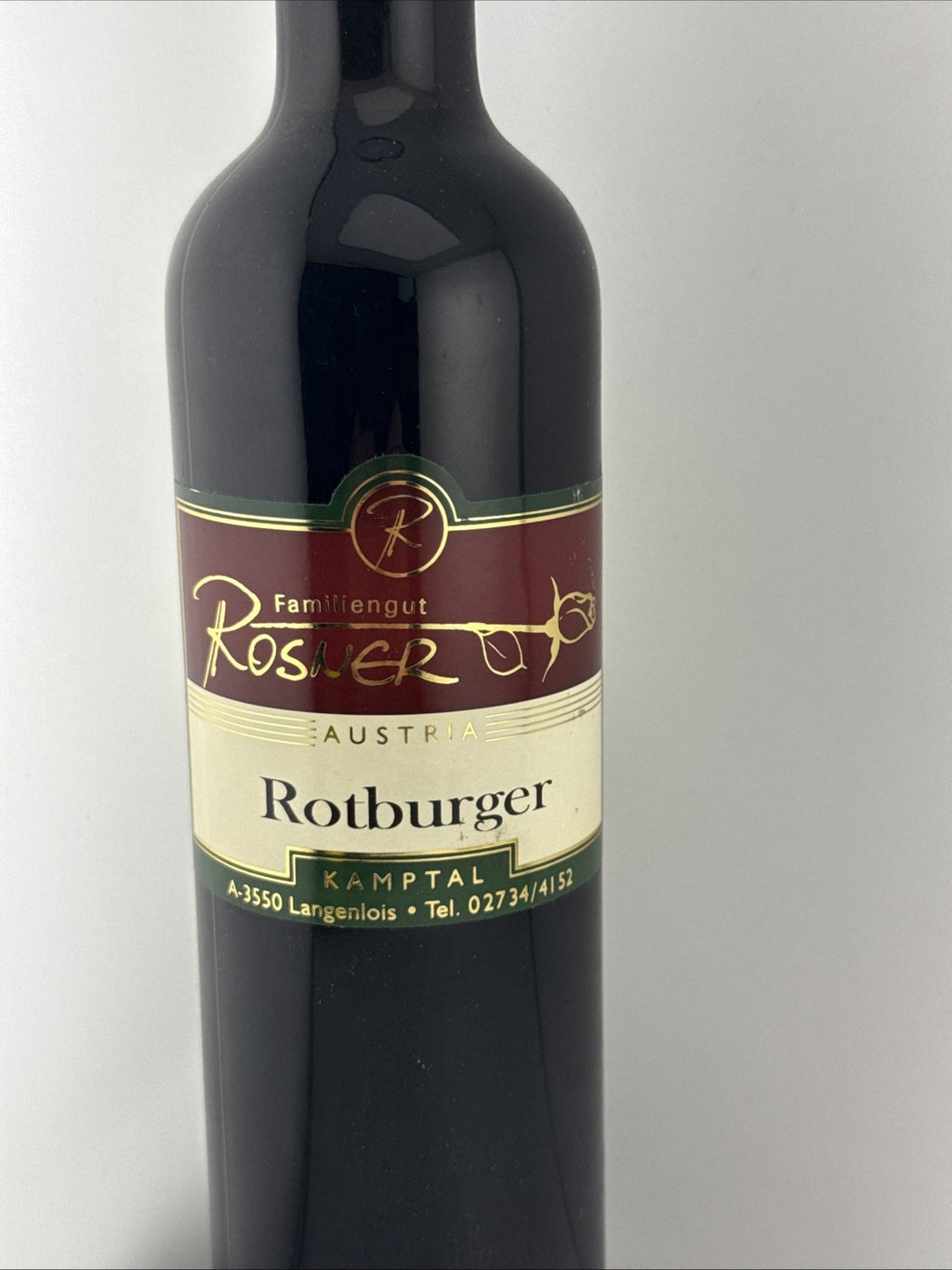 Rosner Rotburger Kamptal 2004 Austrian Red Wine 0.5L 13.5% Zweigelt