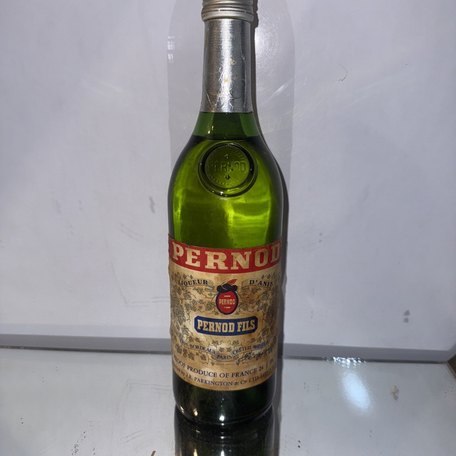 1970s Pernod  24 2/3 Floz  78 Proof Bottle Vintage Full