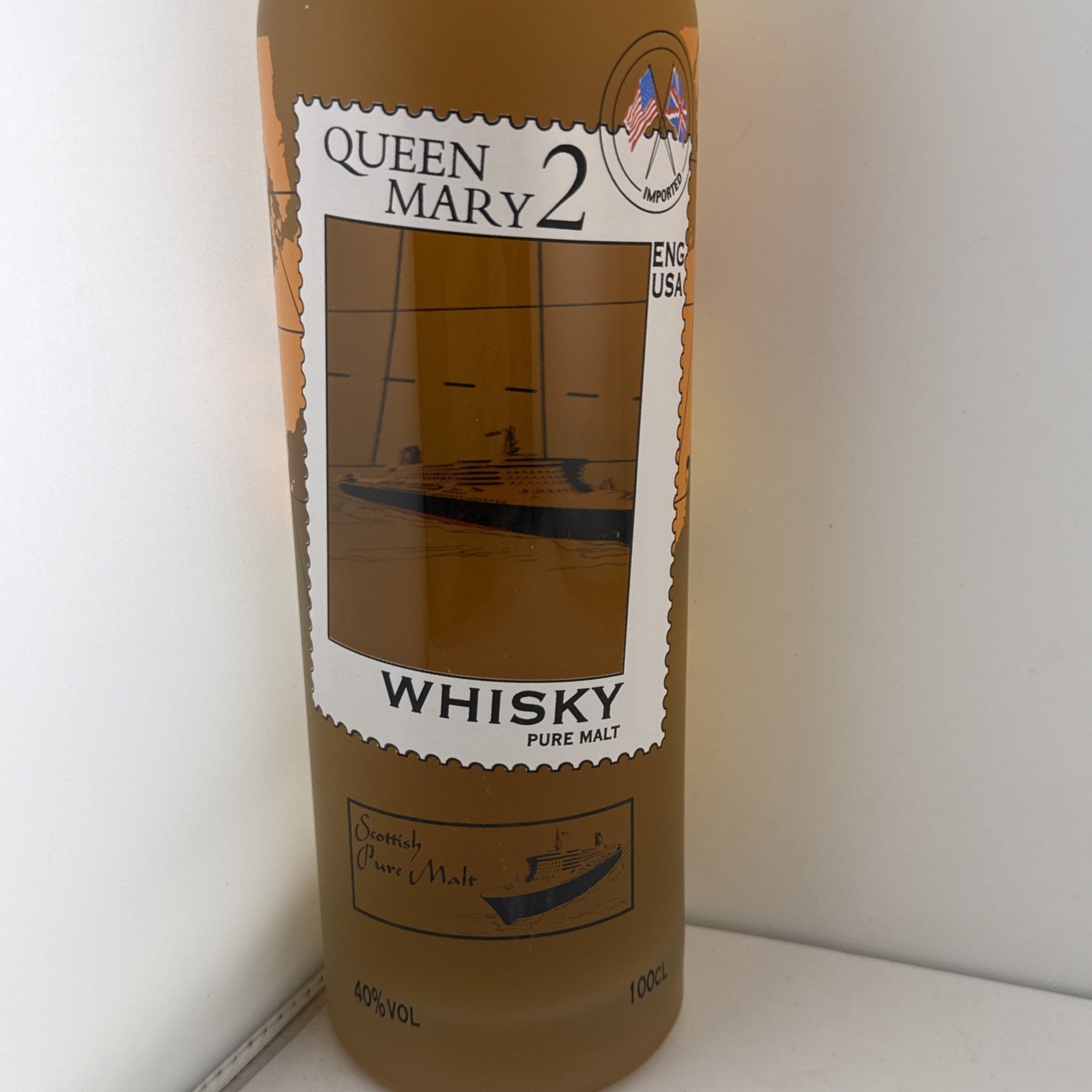 Queen Mary 2 Pure Malt Scotch Whisky 1L Cunard Ocean Liner Bottle